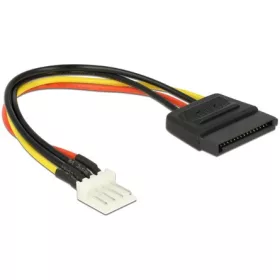   Delock Floppy Power -> SATA Power 15pin M/F tápkábel 0.15m