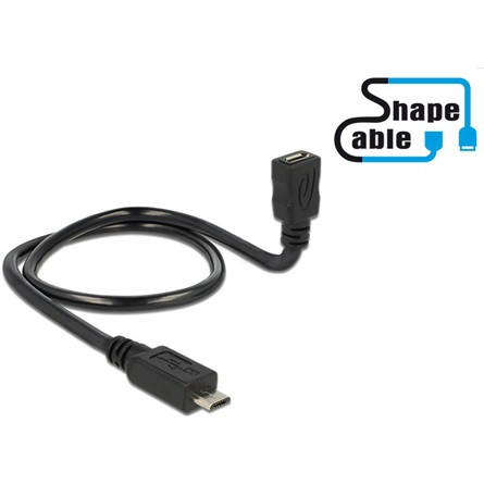 Delock KAB Delock 83925 micro-B apa > Micro-B anya OTG USB kábel - 0,5m