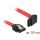 Delock SATA 3 F/F adatkábel 0.5m piros egyenes/90° fel