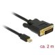 Delock Mini- DisplayPort -> DVI-D M/M video jelkábel 2m fekete