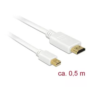   Delock Mini-DisplayPort -> HDMI M/M video jelkábel 0.5m fehér