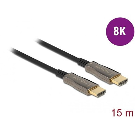 Delock Optical HDMI 2.1 -> HDMI 2.1 M/M aktív video kábel 15m fekete