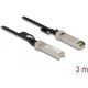 Delock Twinax SFP+ -> SFP+ M/M adatkábel 3m fekete