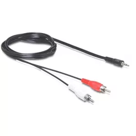   Delock Jack stereo 3,5mm -> 2db RCA M/M audio kábel 5m fekete