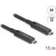Delock Aktív optikai USB-C  8K Video + adat + PD kábel 15 m