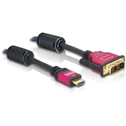 Delock HDMI -> DVI-D M/M video jelkábel 5m High Speed fekete