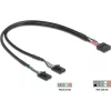 Delock Kábel USB 2.0-s csatlakozóhüvellyel, 2,54 mm, 10 tű a 2 x USB 2.0-s csatlakozóhüvellyel, 2,54 mm, 4 tű, 30 cm