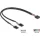 Delock Kábel USB 2.0-s csatlakozóhüvellyel, 2,54 mm, 10 tű a 2 x USB 2.0-s csatlakozóhüvellyel, 2,54 mm, 4 tű, 30 cm