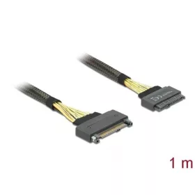   Delock U.2 SFF-8639 -> U.2 SFF-8639 M/F adatkábel hosszabbító 1m fekete