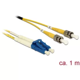   Delock LC Duplex -> ST Duplex M/M adatkábel 1m sárga Singlemode OS2