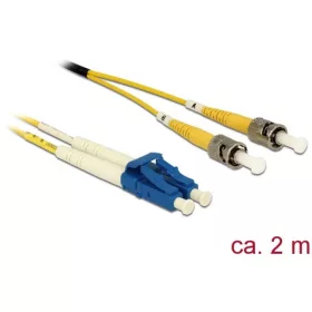   Delock LC Duplex -> ST Duplex M/M adatkábel 2m sárga Singlemode OS2