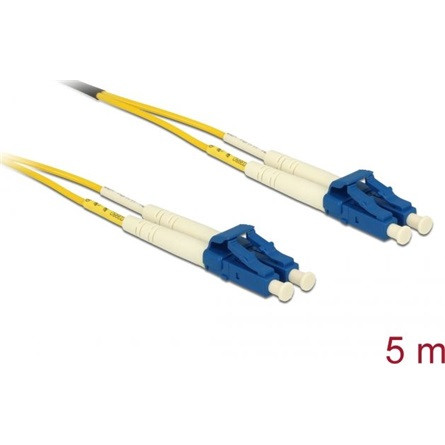 Delock LC Duplex -> LC Duplex M/M adatkábel 5m sárga OS2, 9/125µm, LS0H