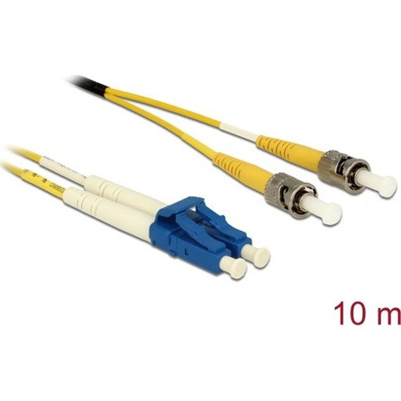 Delock Kábel, optikai szálas LC Duplex > ST Duplex egyszeres OS2, 10 m
