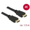 Delock Kábel - 84753 (HDMI -> HDMI, apa/apa, 4K, 1,5m)