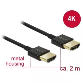  Delock Kábel - 84773 (HDMI -> HDMI, apa/apa, 3D, 4K, Slim Premium, 2m)