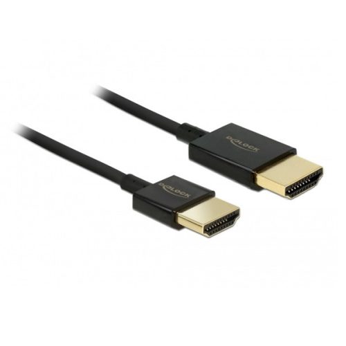 Delock Kábel - 84774 (HDMI -> HDMI, apa/apa, 3D, 4K, Slim Premium, 3m)