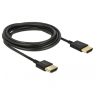 Delock Kábel - 84774 (HDMI -> HDMI, apa/apa, 3D, 4K, Slim Premium, 3m)