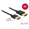 Delock Kábel - 84774 (HDMI -> HDMI, apa/apa, 3D, 4K, Slim Premium, 3m)