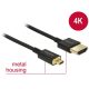 Delock KAB Delock 84788 HDMI-A - HDMI Micro-D High Speed HDMI kábel Ethernettel 3D, 4K, vékony - 0,5m