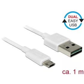   Delock Easy-USB A -> EasyUSB micro-B M/M adatkábel 1m fehér