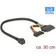 Delock SAS mini SFF-8643 -> SAS SFF-8639 F/F adatkábel 0.3m fekete