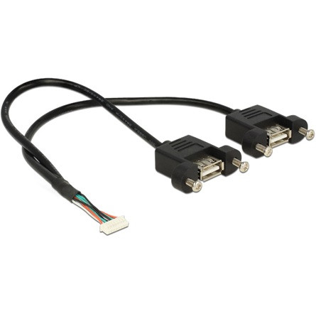 Delock KAB Delock 84839 USB2.0 1,25mm 8tűs > 2x USB2.0 A kábel - 0,25m