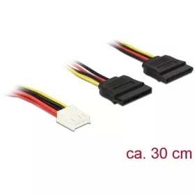   Delock Floppy Power -> 2db SATA Power 15pin F/F tápkábel 0.3m