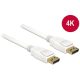 Delock KAB Delock 83876 Displayport 1.2 dugó > Displayport dugó 4K kábel - 1m - Fehér