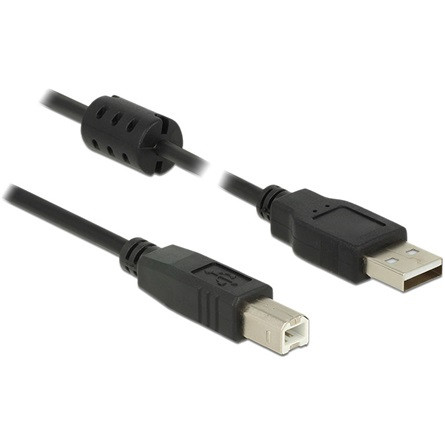 Delock USB-A 2.0 -> USB-B 2.0 M/M adatkábel 0.5m fekete