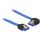 Delock SATA 3 F/F adatkábel 0.5m kék egyenes/90° bal