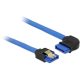 Delock ADA Delock 84989 SATA kábel 6 Gb/s hüvely, egyenes >SATA hüvely, jobbra néző csatlakozódugóval kék - 20 cm