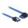Delock SATA 3 F/F adatkábel 0.3m kék egyenes/90° jobb