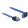 Delock SATA 3 F/F adatkábel 0.5m kék egyenes/90° fel