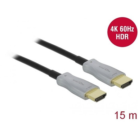 Delock Optical HDMI 2.0 -> HDMI 2.0 M/M aktív video kábel 15m fekete