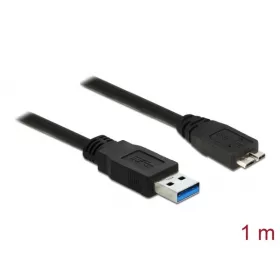   Delock Kábel - 85072 (USB3.0 A – USB3.0 Micro-B kábel, apa/apa, fekete, 1m)
