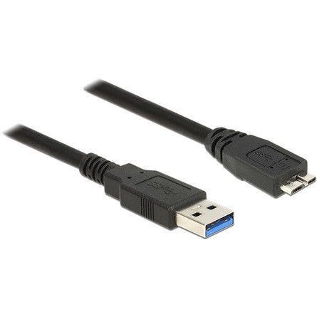 Delock KAB Delock 85073 USB 3.0-s kábel A-típusú csatlakozódugóval > USB 3.0-s, Micro-B-típusú csatlakozódugóval, 1,5