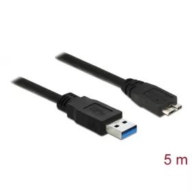   Delock Kábel - 85076 (USB3.0 A – USB3.0 Micro-B kábel, apa/apa, fekete, 5m)