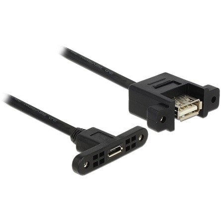 Delock KAB Delock 85110 USB2.0 micro-B anya fali > USB2.0 Type-A anya fali kábel - 1m