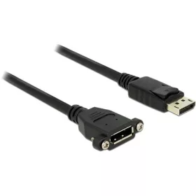   Delock DisplayPort 1.2 M/F video jelkábel hosszabbító 1m fekete panel-mount