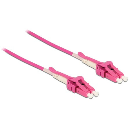 Delock LC Duplex -> LC Duplex M/M adatkábel 10m rózsaszín Multimode OM4 Uniboot