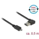 Delock Easy-USB A -> EasyUSB micro-B M/M adatkábel 0.5m fekete 90°/egyenes