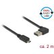 Delock Easy-USB A -> EasyUSB micro-B M/M adatkábel 2m fekete 90°/egyenes