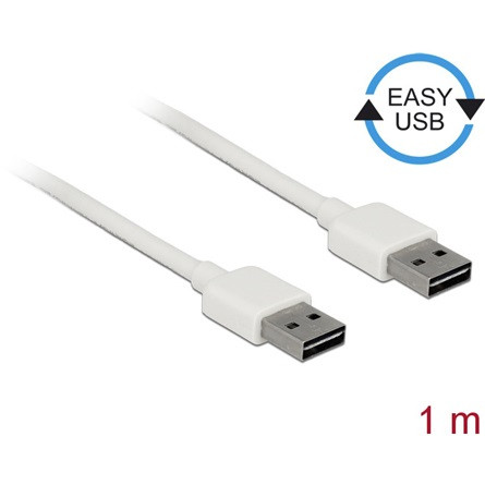 Delock Easy-USB A - Easy-USB M/M adatkábel 1m fehér