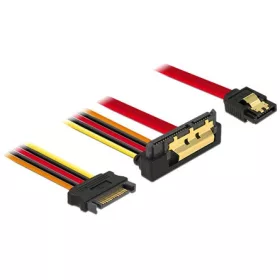   Delock SATA 3 -> SATA 22pin M/F adatkábel 0.3m egyenes/90° le