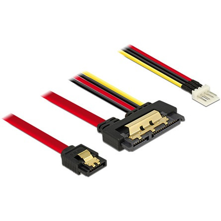 Delock ADA Delock 85232 SATA-kábel 6Gb/S 7 tus csatlakozóhüvely + 4 tus Floppy-csatlakozódugó