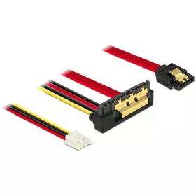   Delock SATA 3 Floppy Power -> SATA 22pin F/F adatkábel 0.3m egyenes/90°le