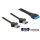 Delock ADA Delock 85244 USB 3.0 csatlakozóhüvely 2 mm 19 tus> 2X USB 3.0 A csatlakozó