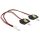 Delock Pinheader 2pin -> 2db SATA Power 15pin F/F tápkábel 0.2m 5V