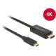 Delock KAB Delock 85259 Kábel USB-C csatlakozó > HDMI csatlakozó (DP vált.) 4K 30 Hz -  2m - fekete