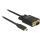 Delock ADA Delock 85261 USB C csatlakozó > VGA csatlakozó (DP váltakozó mód) Full HD 1080p fekete - 1 m